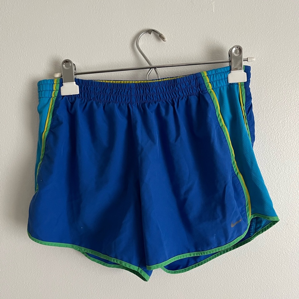 Nike Athletic Shorts with Green and Yellow Trim